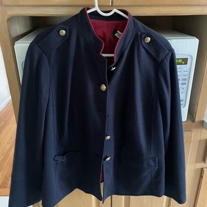 Navy blue redlined blazer. Talbots 18 petite.